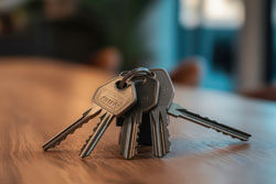 Set of keys on table